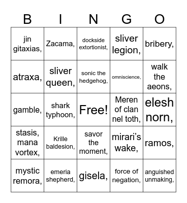 proxy bingo Card