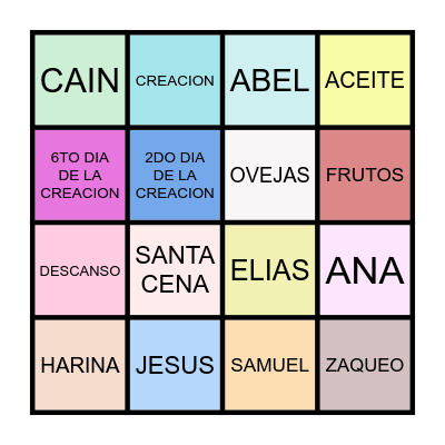 EXAMEN BIBLICO Bingo Card
