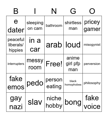 socialize Bingo Card
