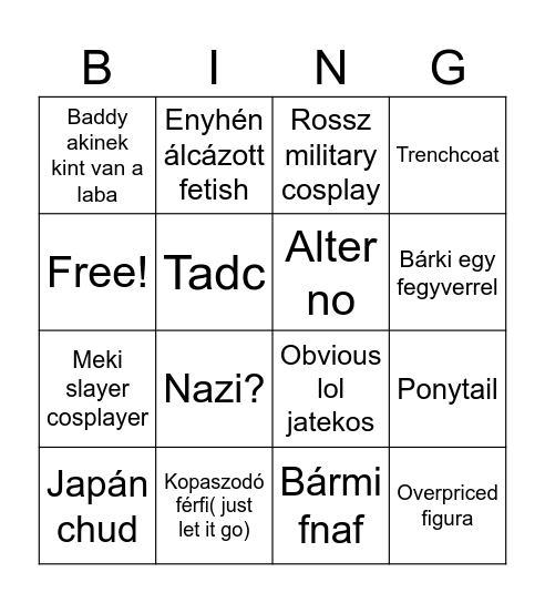 Mondocon Bingo Card
