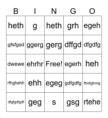 Bingo Card
