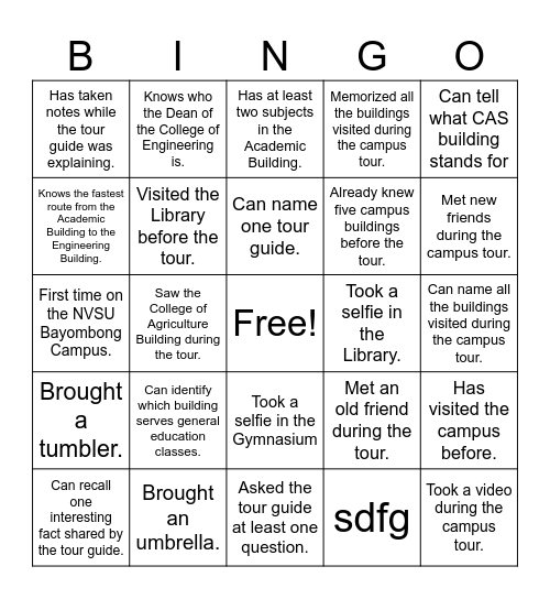 Bingo Card