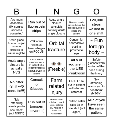 👀👀 CALL BINGO (V3) 👀👀 Bingo Card