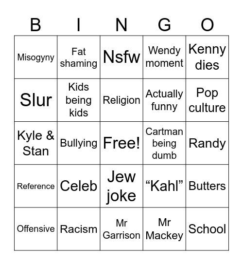 Hfjdjt vfmkrkrgjxkoefnco Bingo Card