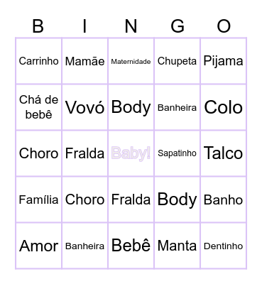 Chá bingo da Didi! Bingo Card