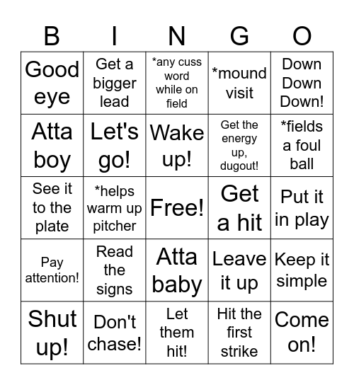 If Coash Rashad says... Bingo Card