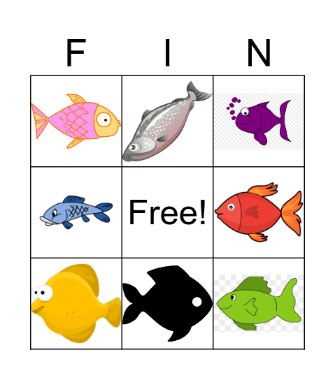 Fish Bingo Card