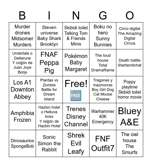 📌 browsing form Bingo Card