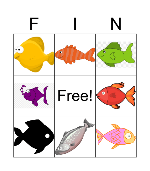 Fishy Bingo Card