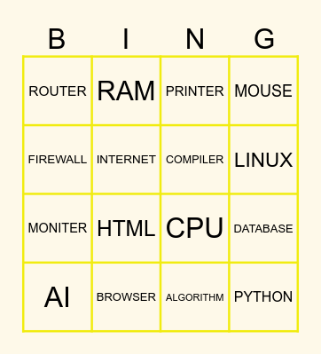 TECH BINGO Card