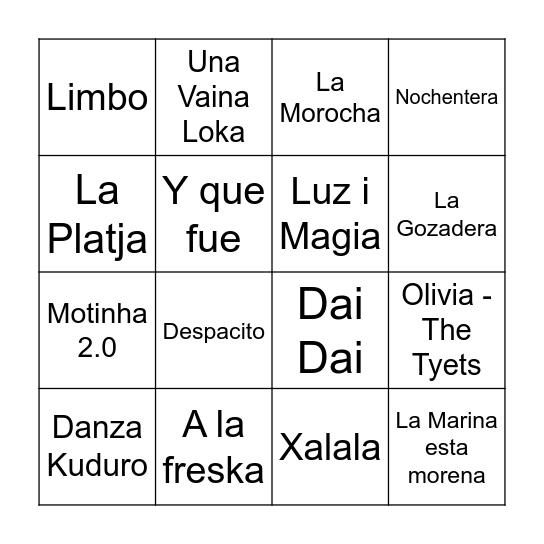 Colònies Vall de Núria 2026 Bingo Card