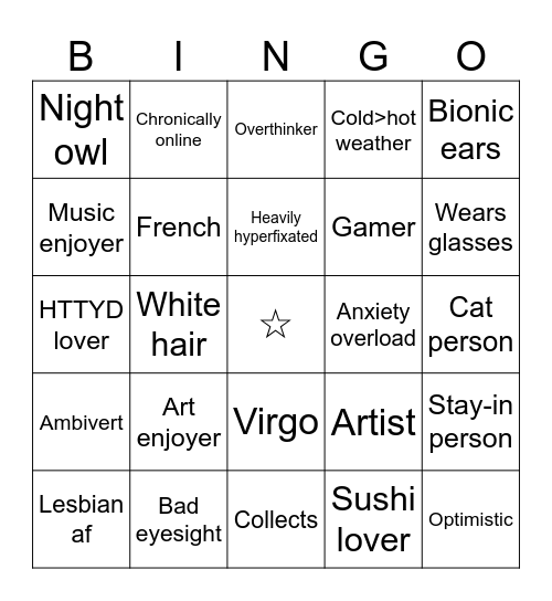 SoleilRouge's Bingo Card