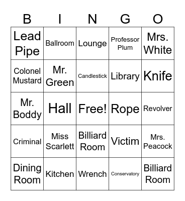 I Don't Have a CLUE Bingo Card