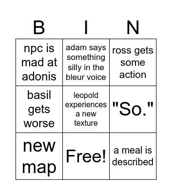 Ouagh Bingo Card