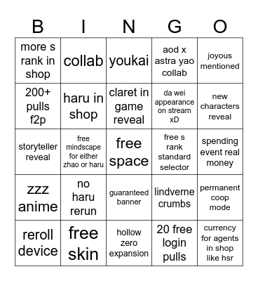 zzz anniv bingo Card