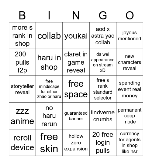 zzz anniv bingo Card