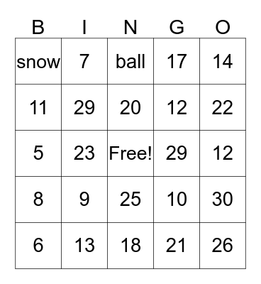 Boyd's 13th Birthday Bash Bingo Card