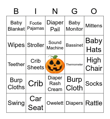 Baby Bingo Card