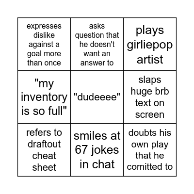 Schulo Bingo Card
