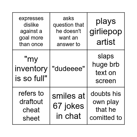 Schulo Bingo Card