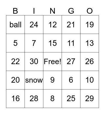 Boyd's 13th Birthday Bash Bingo Card