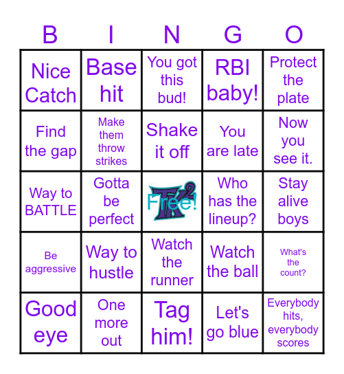 Panther Mom Bingo Card