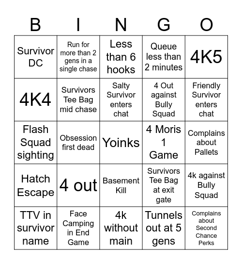 Drunkszi Bingo Card