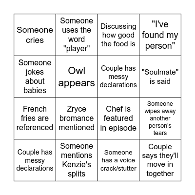 Love Island Finale! Bingo Card