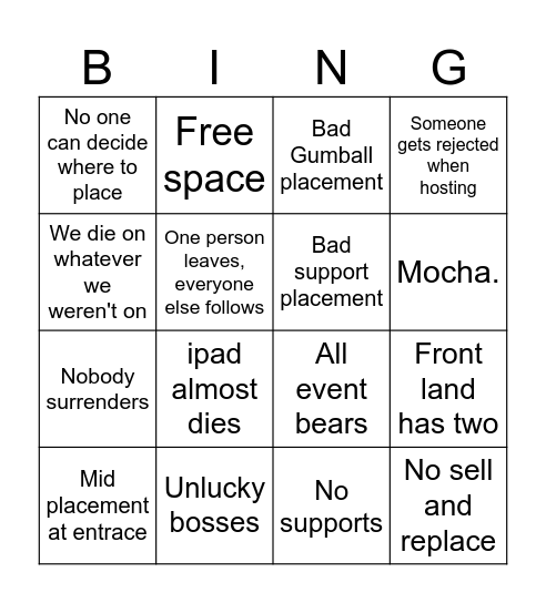 Flavor Frenzy Bingo Card