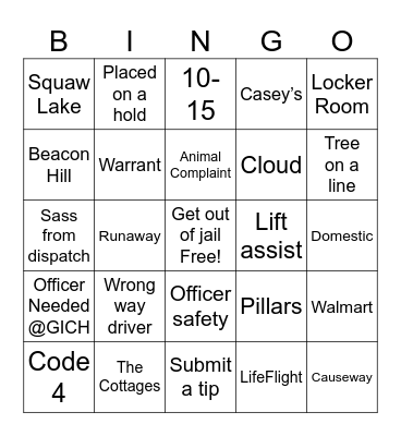Law 4 Bingo Card