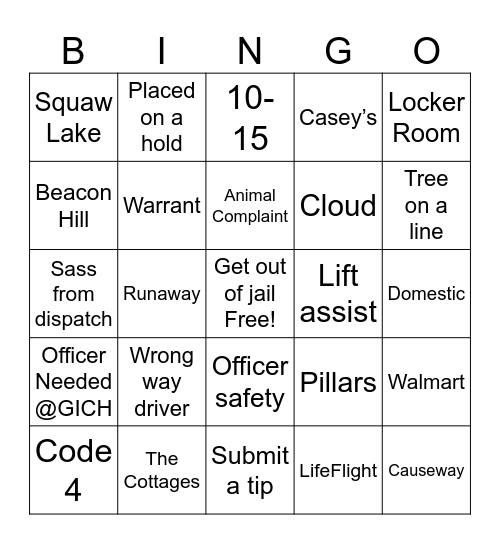 Law 4 Bingo Card