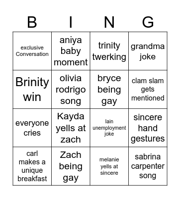 love island finale Bingo Card