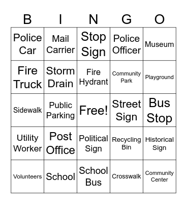 Government in Action Bingo Card