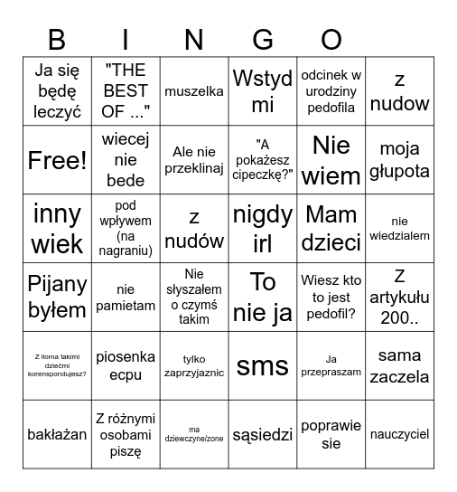 ECPU Bingo Card