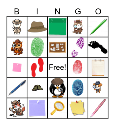 Detective Bingo! Bingo Card