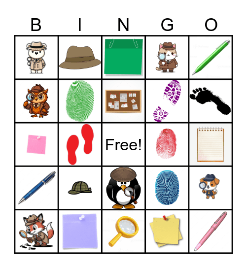 Detective Bingo! Bingo Card