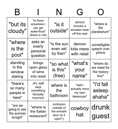 lily's retail bingo Card
