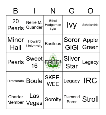 AKA BINGO Card