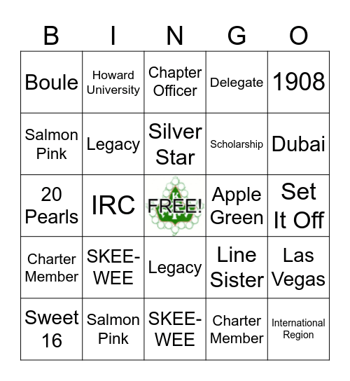 AKA BINGO Card