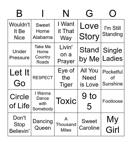 Bradford Beats Bingo Card