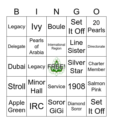 AKA  Bingo Card