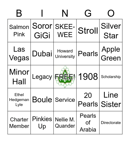 AKA  Bingo Card