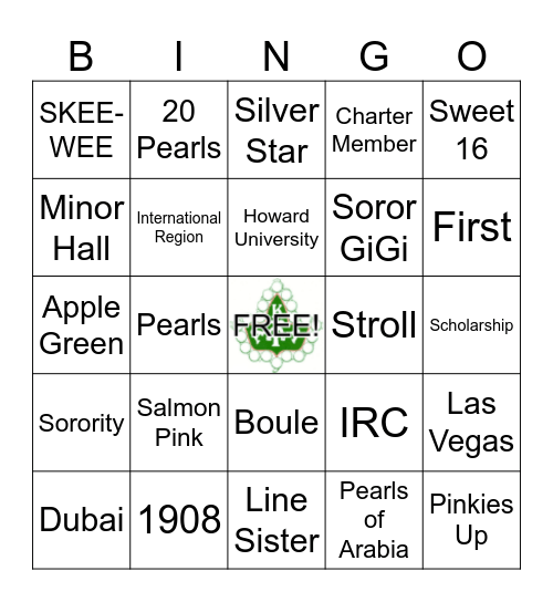 AKA Bingo Card