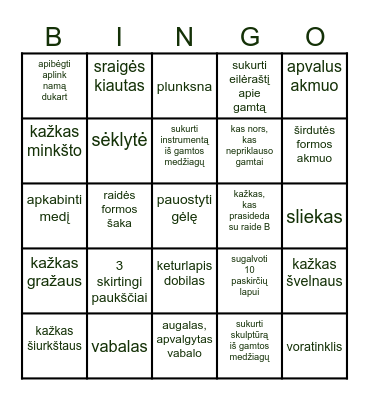 GAMTOS BINGO Card