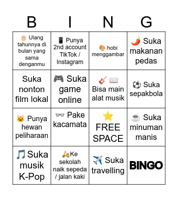 HUMAN BINGO Card