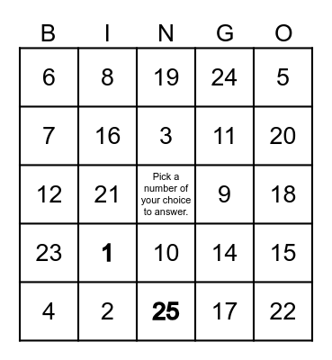 ENGLISH 91st Summative Test Bingo Card