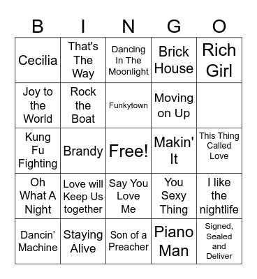 Retro Bingo Card