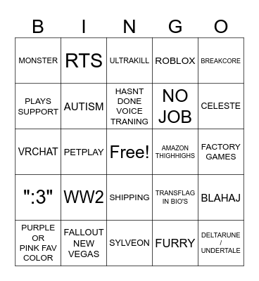 TRANS BINGO Card