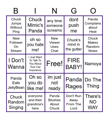 STREAM BINGO Card