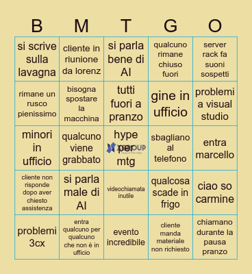 settimana 3 di luglio ma scusa in che senso non è ancora il 15 cosa sta succedendo in questo mese FOLLE Bingo Card